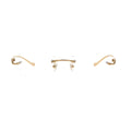 Cartier Panthere de Cartier CT0061O 002 Gold Rimless Eyeglasses front view