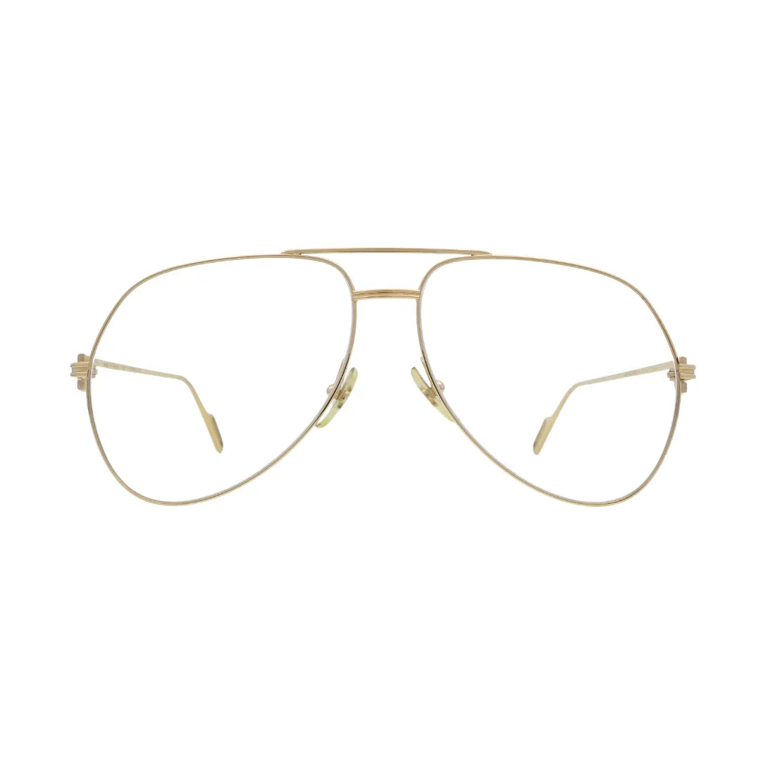 Cartier Premiere de Cartier CT0116O 001 Gold Aviator Eyeglasses front view