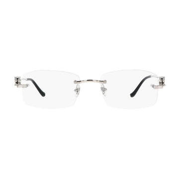Cartier Panthere de Cartier CT0281O 002 Silver Rimless Eyeglasses front view