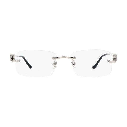 Cartier Panthere de Cartier CT0281O 002 Silver Rimless Eyeglasses front view