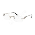 Cartier Panthere de Cartier CT0281O 002 Silver Rimless Eyeglasses side profile