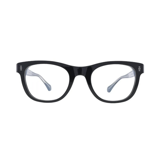 Cartier C de Cartier CT0340O 001 Black Rectangular Eyeglasses front view