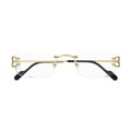 Cartier C Decor CT0344O 001 Gold Rimless Eyeglasses front view