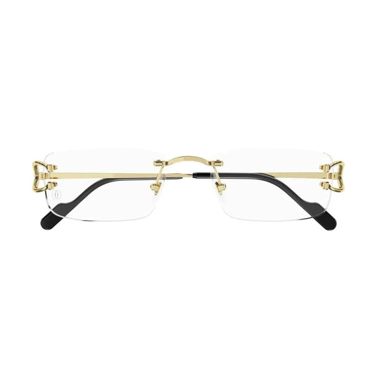 Cartier C Decor CT0344O 001 Gold Rimless Eyeglasses front view