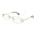Cartier C Decor CT0344O 001 Gold Rimless Eyeglasses side profile