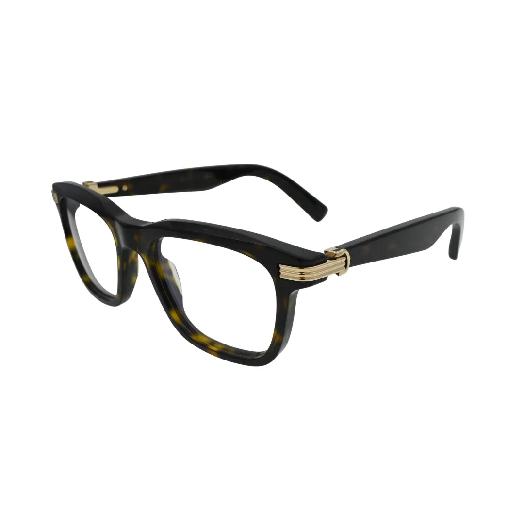 Cartier Premiere de Cartier CT0444O 003 Havana Rectangular Eyeglasses back view