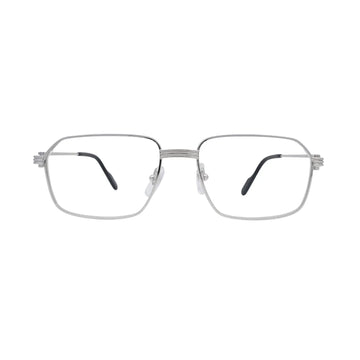 Cartier Premiere de Cartier CT0445O 002 Silver Rectangular Eyeglasses front view