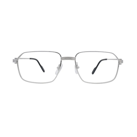 Cartier Premiere de Cartier CT0445O 002 Silver Rectangular Eyeglasses front view