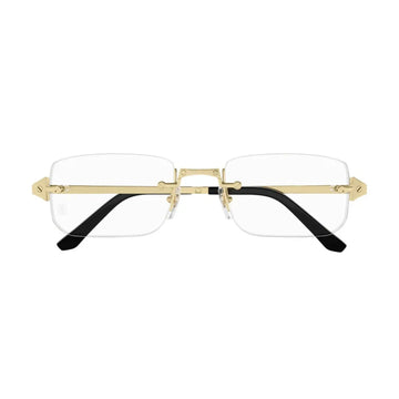Cartier Santos de Cartier CT0479O 001 Gold Rimless Eyeglasses front view