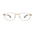 Cartier Santos de Cartier CT0481O 001 Gold Rectangular Eyeglasses front view