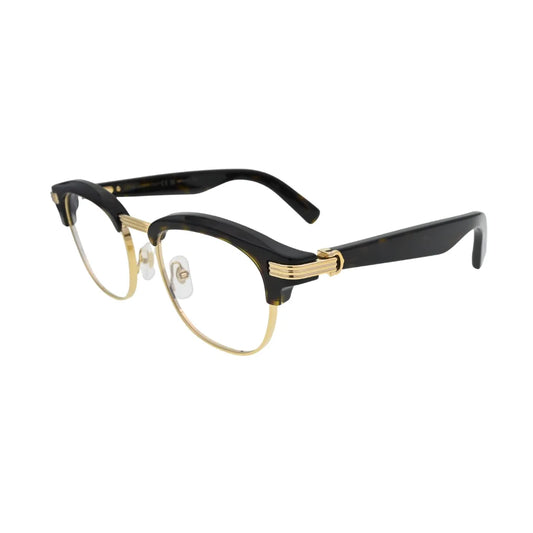 Cartier Premiere de Cartier CT0496O 002 Havana Browline Eyeglasses back view