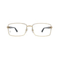 Cartier Signature C de Cartier CT0520O 001 Gold Rectangular Eyeglasses front view