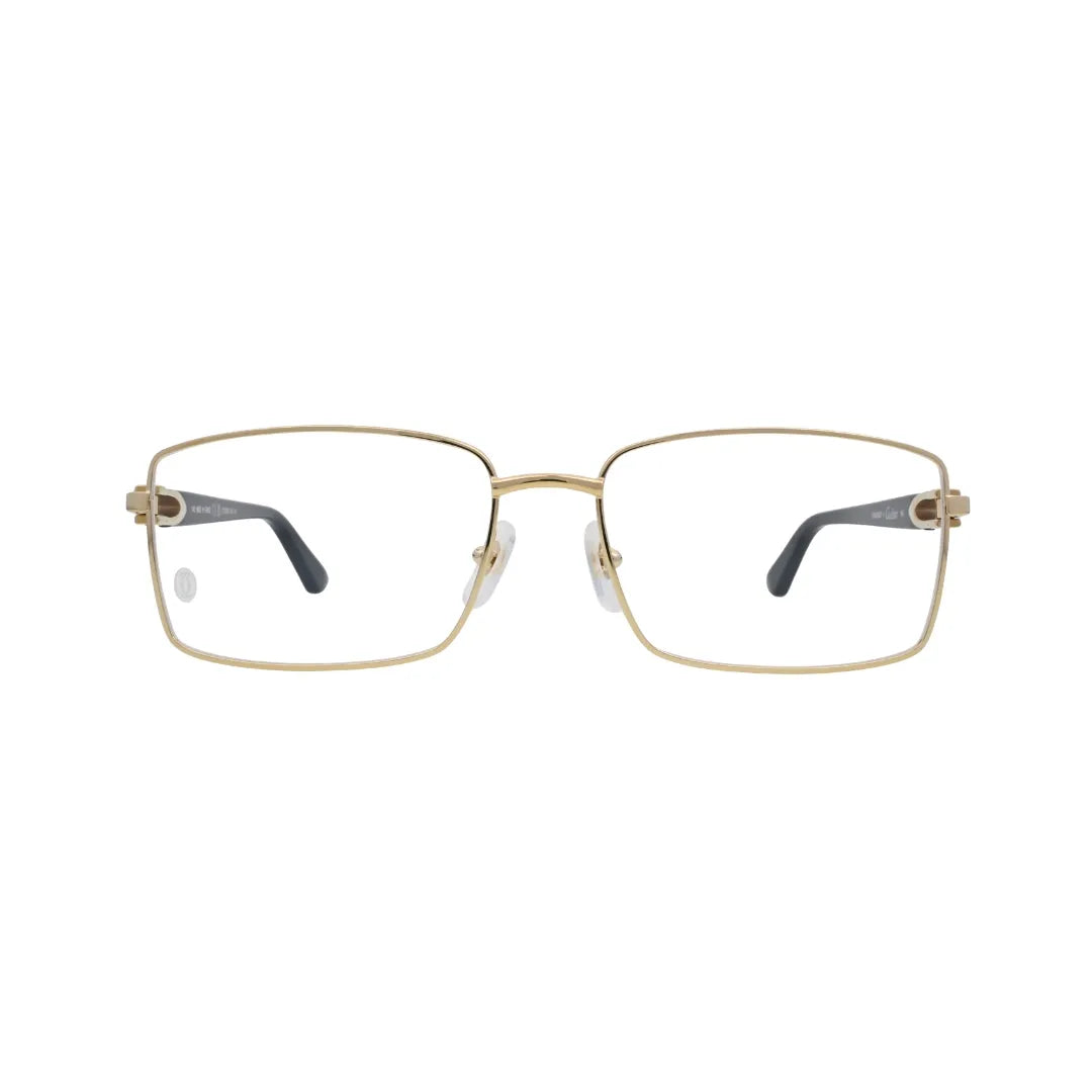 Cartier Signature C de Cartier CT0520O 001 Gold Rectangular Eyeglasses front view