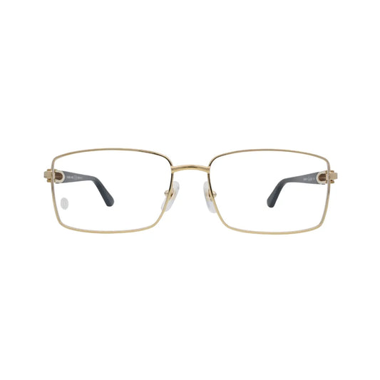 Cartier Signature C de Cartier CT0520O 001 Gold Rectangular Eyeglasses front view