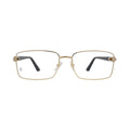 Cartier Signature C de Cartier CT0520O 002 Gold Rectangular Eyeglasses front view