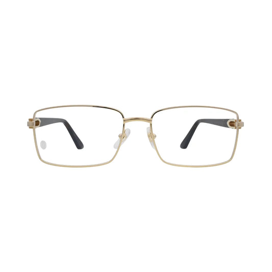 Cartier Signature C de Cartier CT0520O 002 Gold Rectangular Eyeglasses front view
