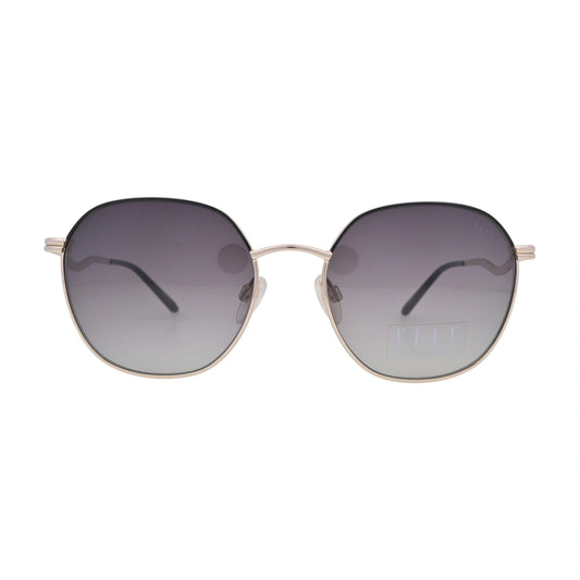 ELLE EL14941 Gold Round Sunglasses front view