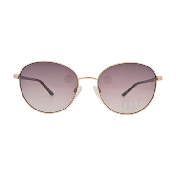 ELLE EL14943 Gold Round Sunglasses front view