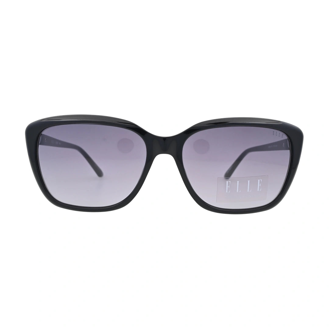 ELLE EL14945 Black Rectangular Sunglasses front view