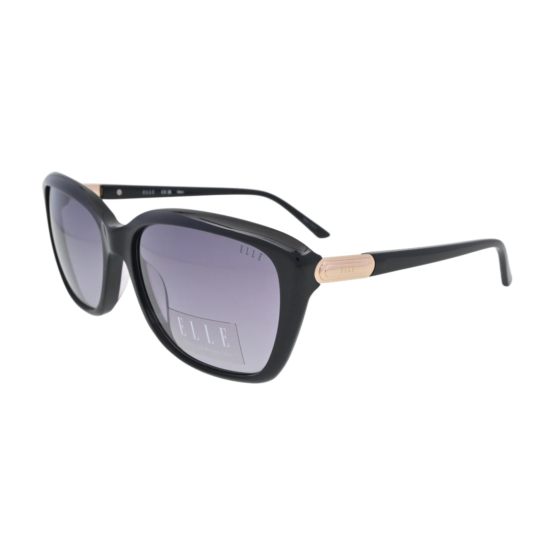 ELLE EL14945 Black Rectangular Sunglasses side profile