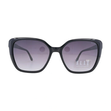 ELLE EL14953 Black Square Sunglasses front view
