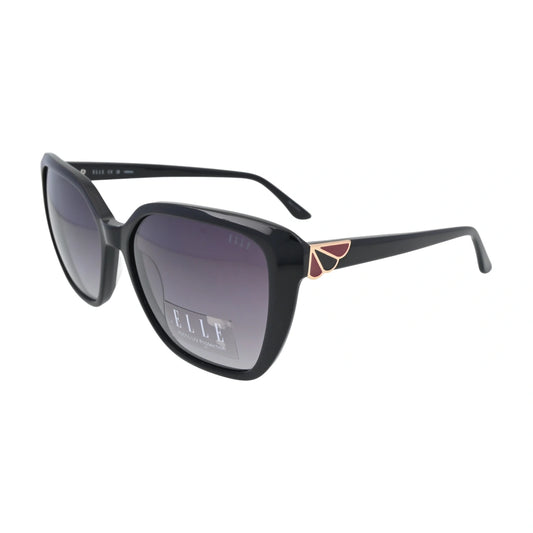 ELLE EL14953 Black Square Sunglasses side profile