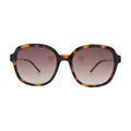 ELLE EL14955 Havana Square Sunglasses front view