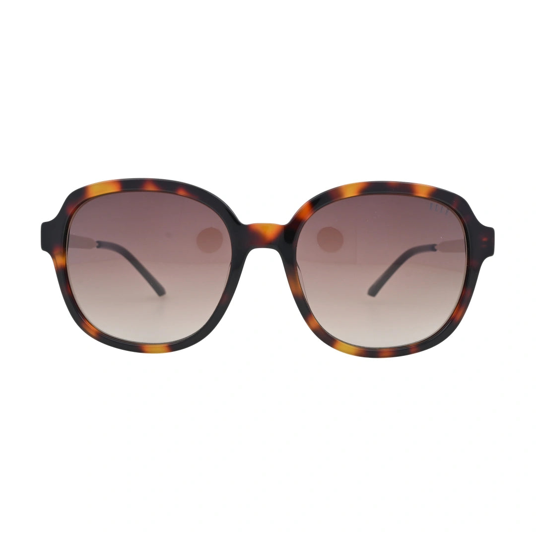 ELLE EL14955 Havana Square Sunglasses front view