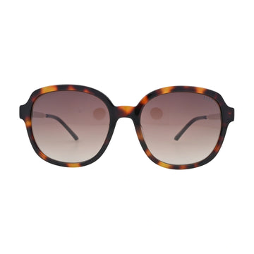 ELLE EL14955 Havana Square Sunglasses front view