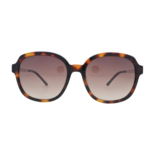 ELLE EL14955 Havana Square Sunglasses front view