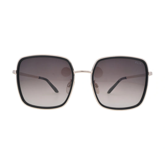 ELLE EL14958 Black Square Sunglasses front view