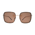 ELLE EL14958 Havana Square Sunglasses front view