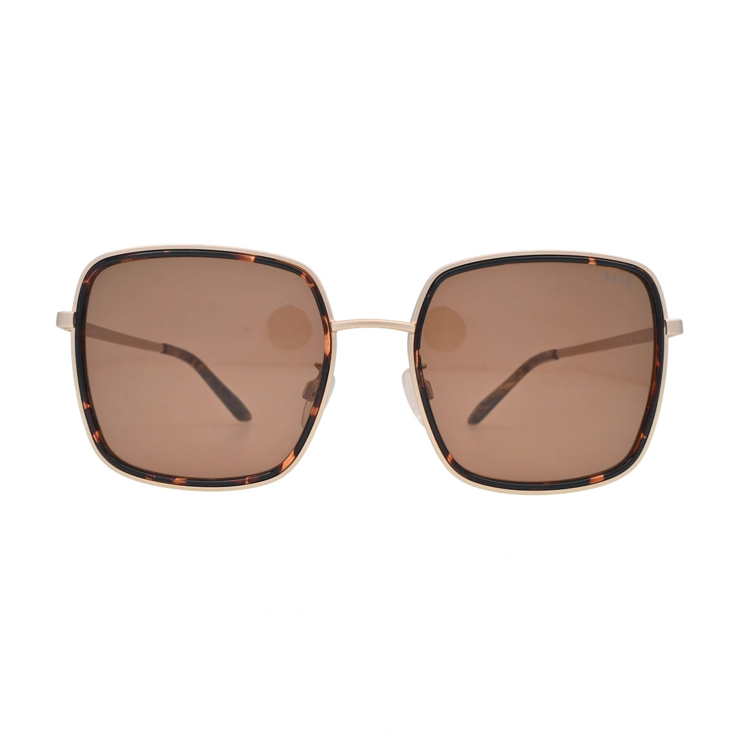 ELLE EL14958 Havana Square Sunglasses front view