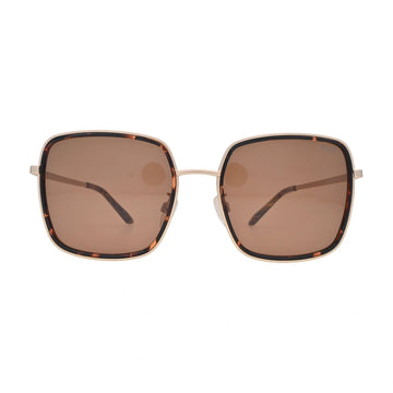 ELLE EL14958 Havana Square Sunglasses front view