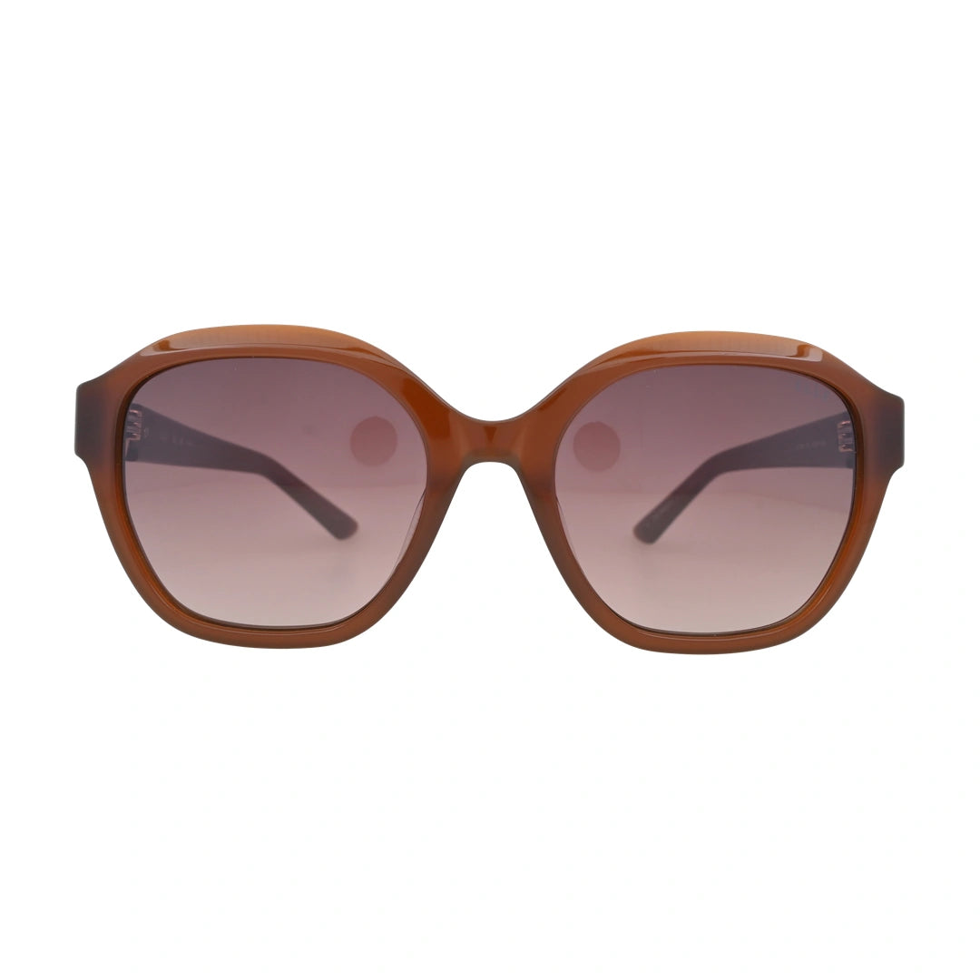 ELLE EL14965 Brown Square Sunglasses front view