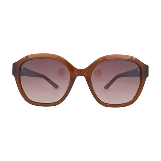 ELLE EL14965 Brown Square Sunglasses front view
