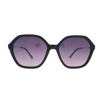 ELLE EL14983 Black Hexagon Sunglasses front view