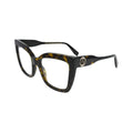 Marc Jacobs MARC 813 086 Havana — rear three-quarter view showing gold MJ monogram medallion on dark acetate temple
