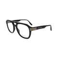 Marc Jacobs MARC 788 Havana aviator eyeglasses men — angled side view showing tortoiseshell acetate and gold-tone triple-groove lug hardware