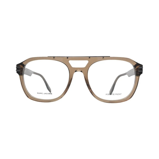Marc Jacobs MARC 788 O9Q front view — transparent brown double-bar brow bridge acetate optical frame