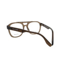 Marc Jacobs MARC 788 transparent brown full-rim aviator eyeglasses — rear three-quarter view