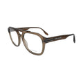 Marc Jacobs aviator eyeglasses men transparent brown acetate — side view showing MARC JACOBS temple lettering