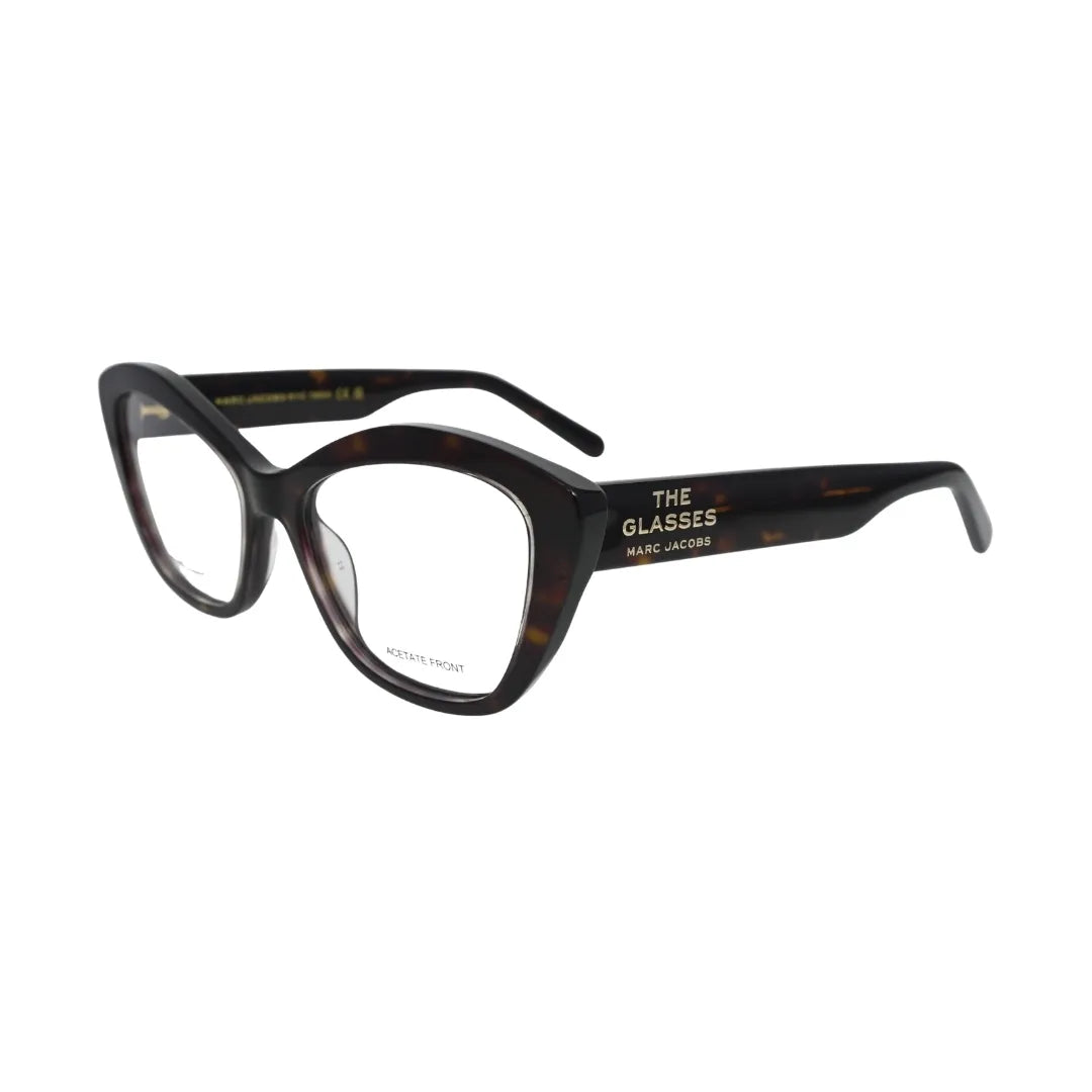Marc Jacobs MARC 802 dark havana cat-eye eyeglasses side three-quarter view