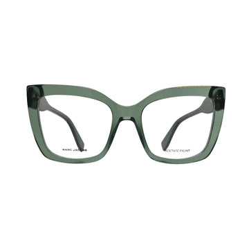 Marc Jacobs MARC 813 green square cat eye eyeglasses women — front view showing full-rim translucent green acetate frame
