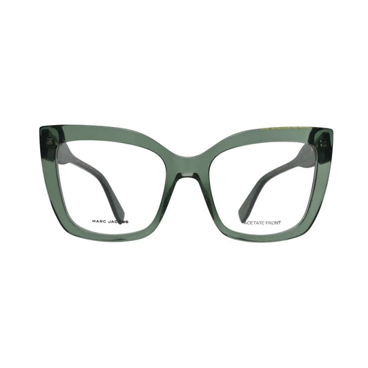 Marc Jacobs MARC 813 green square cat eye eyeglasses women — front view showing full-rim translucent green acetate frame