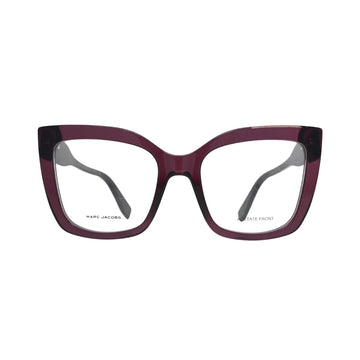 Marc Jacobs MARC 813 LHF burgundy acetate full-rim rectangular eyeglasses women front view clear lens