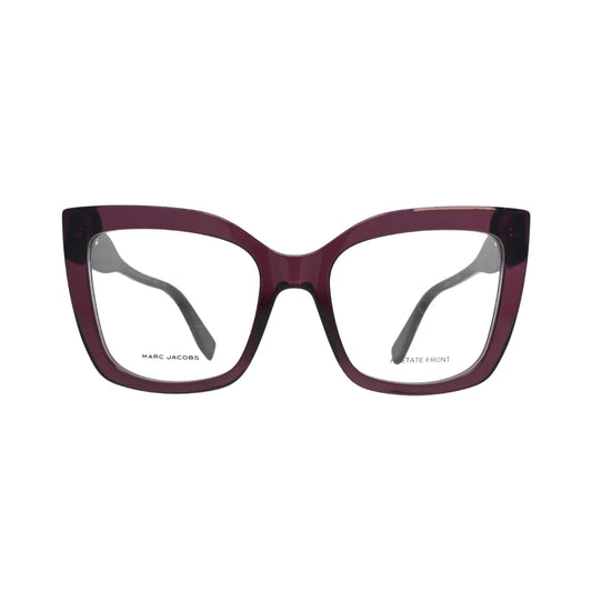 Marc Jacobs MARC 813 LHF burgundy acetate full-rim rectangular eyeglasses women front view clear lens