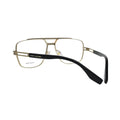Marc Jacobs MARC 838 RHL titanium rectangular men's eyeglasses gold black rear angle temple detail