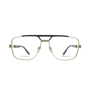 Marc Jacobs MARC 838 RHL men's rectangular eyeglasses gold titanium full rim front view