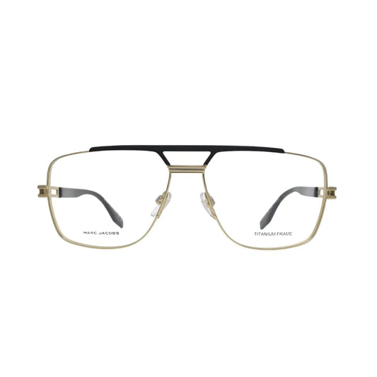 Marc Jacobs MARC 838 RHL men's rectangular eyeglasses gold titanium full rim front view